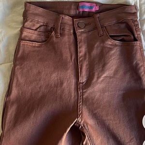 Edikted Leather flare pants 🤎